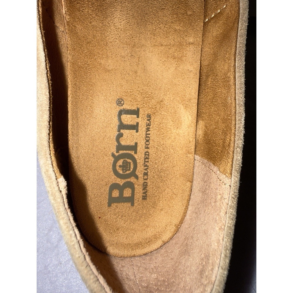 Born Womens 8M Tan Suede Penny Loafers Driving Moccasins Comfort Slip On Shoes - Picture 10 of 12